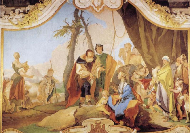 Giovanni Battista Tiepolo Rachel Hiding the Idols from her Father Laban Spain oil painting art